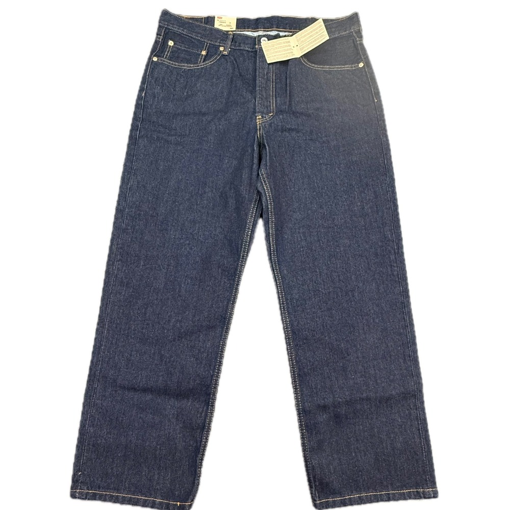 Levi's 550 Jeans Mens 38x29 Blue Relaxed Fit Tapered Leg Dark Wash Denim